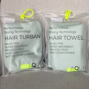 Aquis Original Hair Turban 10*27 in, and Towel